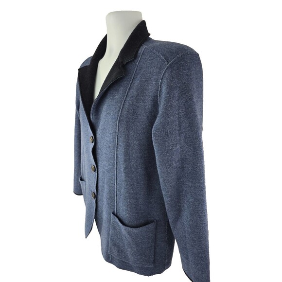 Maurizio Baldassari Brera Reversible Knit Wool Swacket Blazer Cardigan 52 M - Picture 14 of 16